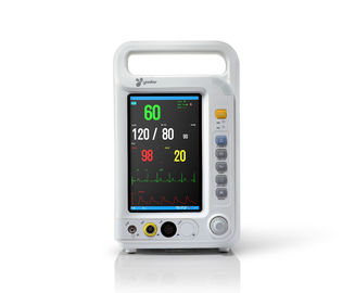 เครื่องตรวจสอบผู้ป่วยแบบพกพารุ่น CE ที่ได้รับการรับรองโดยผู้ป่วยแบบ Multi - Parameter ด้วย Visual Alarm